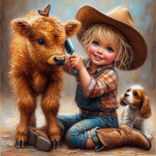 Load image into Gallery viewer, Diamond Painting - Full Round - Cowboy girl (30*30CM)