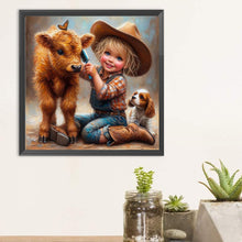 Load image into Gallery viewer, Diamond Painting - Full Round - Cowboy girl (30*30CM)