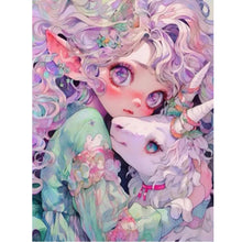 Load image into Gallery viewer, Diamond Painting - Full Square - Pet girl (30*40CM)