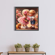 Load image into Gallery viewer, Diamond Painting - Full Round - Kissing boy and girl (40*40CM)
