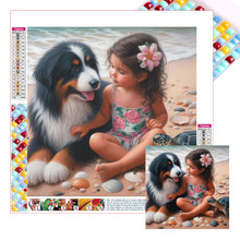 Load image into Gallery viewer, Diamond Painting - Full Square - Dog girl (40*40CM)
