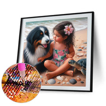 Load image into Gallery viewer, Diamond Painting - Full Square - Dog girl (40*40CM)