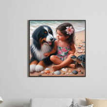 Load image into Gallery viewer, Diamond Painting - Full Square - Dog girl (40*40CM)