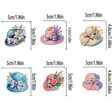 Load image into Gallery viewer, 6Pcs Hat Acrylic Diamond Painting Self Adhesive Clips for Poster Photo Light