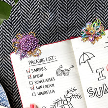 Load image into Gallery viewer, 6Pcs Flower Acrylic Diamond Painting Sticky Clips for Poster Photo Light