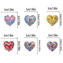 Load image into Gallery viewer, 6Pcs Heart Acrylic Diamond Painting Sticky Clips for Poster Photo Light