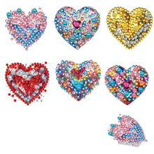 Load image into Gallery viewer, 6Pcs Heart Acrylic Diamond Painting Sticky Clips for Poster Photo Light