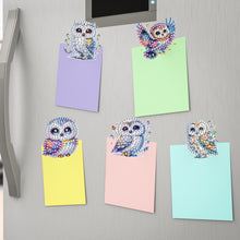 Load image into Gallery viewer, 6Pcs Owl Acrylic Diamond Painting Self Adhesive Clips for Poster Photo Light