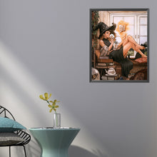 Load image into Gallery viewer, AB Diamond Painting - Full Round - Witch reading a book (40*50CM)