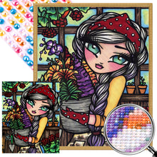 Load image into Gallery viewer, AB Diamond Painting - Full Round - Flower room girl (40*50CM)