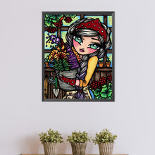 Load image into Gallery viewer, AB Diamond Painting - Full Round - Flower room girl (40*50CM)