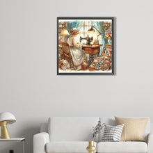 Load image into Gallery viewer, AB Diamond Painting - Full Round - Sewing girl (40*40CM)