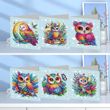 Load image into Gallery viewer, 6Pcs Animal Flower DIY Diamond Painting Greeting Card 5D Drill Painting Card Kit