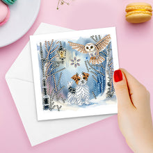 Load image into Gallery viewer, 6Pcs Animal Flower DIY Diamond Painting Greeting Card 5D Drill Painting Card Kit