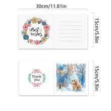 Load image into Gallery viewer, 6Pcs Animal Flower DIY Diamond Painting Greeting Card 5D Drill Painting Card Kit