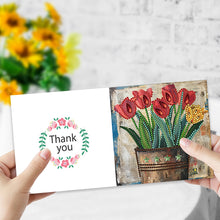 Load image into Gallery viewer, 6Pcs Animal Flower DIY Diamond Painting Greeting Card 5D Drill Painting Card Kit
