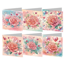 Load image into Gallery viewer, 6Pcs Animal Flower DIY Diamond Painting Greeting Card 5D Drill Painting Card Kit