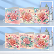 Load image into Gallery viewer, 6Pcs Animal Flower DIY Diamond Painting Greeting Card 5D Drill Painting Card Kit