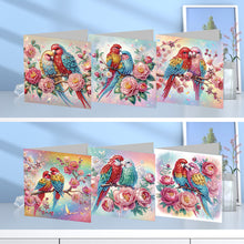 Load image into Gallery viewer, 6Pcs Animal Flower DIY Diamond Painting Greeting Card 5D Drill Painting Card Kit