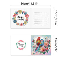 Load image into Gallery viewer, 6Pcs Animal Flower DIY Diamond Painting Greeting Card 5D Drill Painting Card Kit