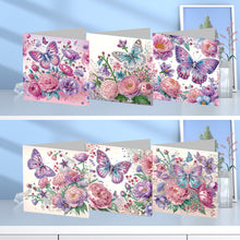 Load image into Gallery viewer, 6Pcs Animal Flower DIY Diamond Painting Greeting Card 5D Drill Painting Card Kit