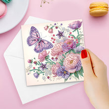 Load image into Gallery viewer, 6Pcs Animal Flower DIY Diamond Painting Greeting Card 5D Drill Painting Card Kit
