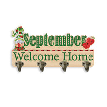 Load image into Gallery viewer, Wooden Calendar Rhinestone Painting Keychain Hanger Diamond Art Craft Wall Hooks