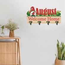 Load image into Gallery viewer, Wooden Calendar Rhinestone Painting Keychain Hanger Diamond Art Craft Wall Hooks