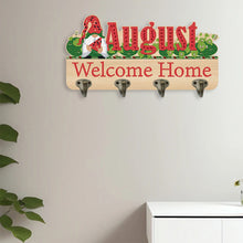 Load image into Gallery viewer, Wooden Calendar Rhinestone Painting Keychain Hanger Diamond Art Craft Wall Hooks