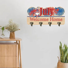 Load image into Gallery viewer, Wooden Calendar Rhinestone Painting Keychain Hanger Diamond Art Craft Wall Hooks