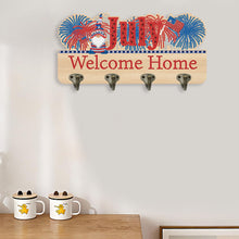 Load image into Gallery viewer, Wooden Calendar Rhinestone Painting Keychain Hanger Diamond Art Craft Wall Hooks