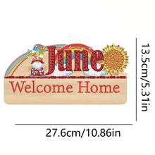 Load image into Gallery viewer, Wooden Calendar Rhinestone Painting Keychain Hanger Diamond Art Craft Wall Hooks