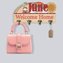 Load image into Gallery viewer, Wooden Calendar Rhinestone Painting Keychain Hanger Diamond Art Craft Wall Hooks