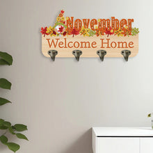 Load image into Gallery viewer, Wooden Calendar Rhinestone Painting Keychain Hanger Diamond Art Craft Wall Hooks