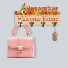 Load image into Gallery viewer, Wooden Calendar Rhinestone Painting Keychain Hanger Diamond Art Craft Wall Hooks