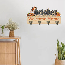 Load image into Gallery viewer, Wooden Calendar Rhinestone Painting Keychain Hanger Diamond Art Craft Wall Hooks