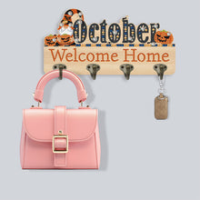 Load image into Gallery viewer, Wooden Calendar Rhinestone Painting Keychain Hanger Diamond Art Craft Wall Hooks