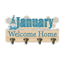 Load image into Gallery viewer, Wooden Calendar Rhinestone Painting Keychain Hanger Diamond Art Craft Wall Hooks