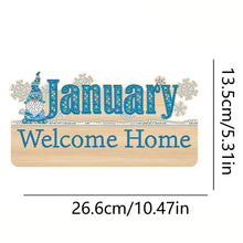 Load image into Gallery viewer, Wooden Calendar Rhinestone Painting Keychain Hanger Diamond Art Craft Wall Hooks