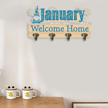 Load image into Gallery viewer, Wooden Calendar Rhinestone Painting Keychain Hanger Diamond Art Craft Wall Hooks