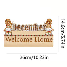 Load image into Gallery viewer, Wooden Calendar Rhinestone Painting Keychain Hanger Diamond Art Craft Wall Hooks