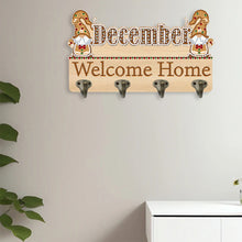 Load image into Gallery viewer, Wooden Calendar Rhinestone Painting Keychain Hanger Diamond Art Craft Wall Hooks