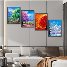 Load image into Gallery viewer, 4pcs Round Diamond Painting Set - Four Seasons Tree (30*40CM)