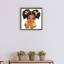 Load image into Gallery viewer, Diamond Painting - Full Round - Black Girl (30*30CM)