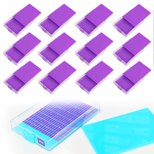 12 Grids Diamond Painting Accessories Kits with Diamond Box for Small Size Trays