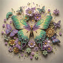 Load image into Gallery viewer, Diamond Painting - Partial Special Shaped - Butterfly (30*30CM)