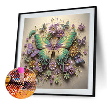 Load image into Gallery viewer, Diamond Painting - Partial Special Shaped - Butterfly (30*30CM)