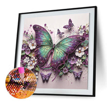 Load image into Gallery viewer, Diamond Painting - Partial Special Shaped - Butterfly (30*30CM)