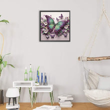 Load image into Gallery viewer, Diamond Painting - Partial Special Shaped - Butterfly (30*30CM)