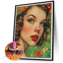 Load image into Gallery viewer, Diamond Painting - Full Round - Vintage Spring Poster Girl (40*50CM)
